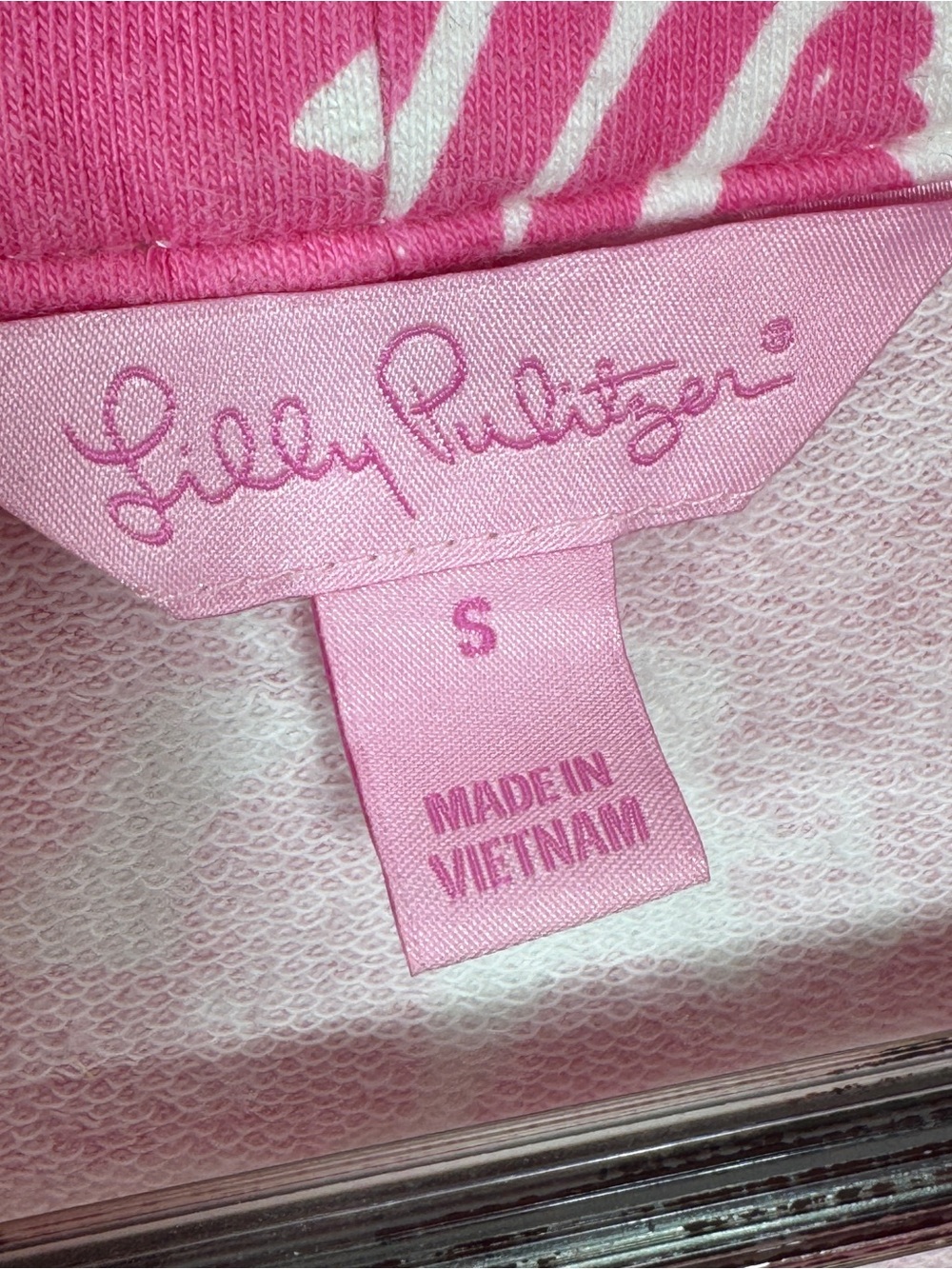 Lilly Pulitzer Skipper Half Zip Pullover Top Pink Umbrella Small Athletic - Picture 9 of 12